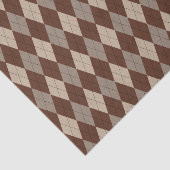 ベージュ色およびブラウンアーガイル柄のなパターンティッシュペーパー 薄葉紙 (詳細)