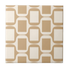 ベージュ色および砂によって着色される長方形およびカーブ タイル