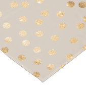 ベージュ色および金ゴールドのグリッター都市点のテーブルのランナー ショートテーブルランナー (コーナー)