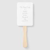 ベージュ色とグレースクリプトモノグラムハンドファン ハンドファン (裏面)