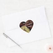 ベージュ色とバラ結婚のステッカーV01 ハートシール (封筒)