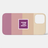 ベージュ色と紫の色の組み合わせのグラデーション Case-Mate iPhoneケース (裏面 (横))