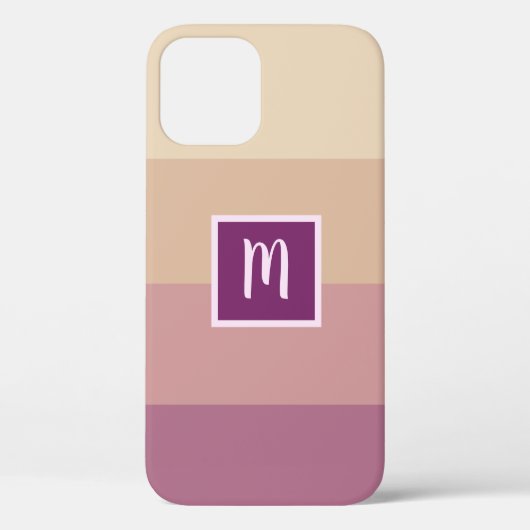 ベージュ色と紫の色の組み合わせのグラデーション Case-Mate iPhoneケース (裏面)