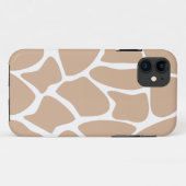ベージュ色のキリンのプリントパターン Case-Mate iPhoneケース (裏面(横))