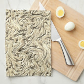 ベージュ色の壁の質感に見える キッチンタオル (四つ折り)