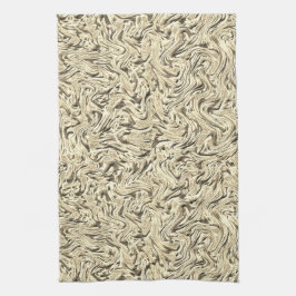 ベージュ色の壁の質感に見える キッチンタオル