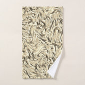 ベージュ色の壁の質感に見える バスタオルセット (ハンドタオル)