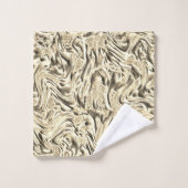 ベージュ色の壁の質感に見える バスタオルセット (ウォッシュタオル)