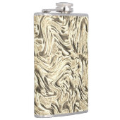 ベージュ色の壁の質感に見える フラスク (右)