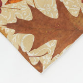 ベージュ色の紅葉 フリースブランケット (角)