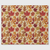 ベージュ色の紅葉 ラッピングペーパー (フラット)