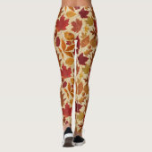 ベージュ色の紅葉 レギンス (裏面)