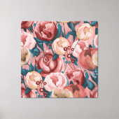 ベージュ色の花 キャンバスプリント (正面)