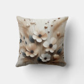 ベージュ色の花 クッション (裏面)