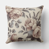 ベージュ色の花 クッション (裏面)