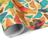 ベージュ色のFlutterbyの毎日の蝶 ラッピングペーパー (ロールコーナー)