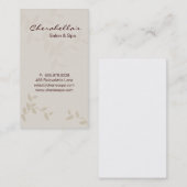 ベージュ色はサロン及びスパのマニキュアの名刺Vを残します 名刺 (正面/裏面)