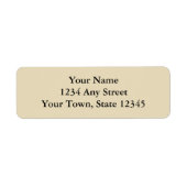ベージュ色またはベージュ印刷差出人住所ラベル ラベル (正面)