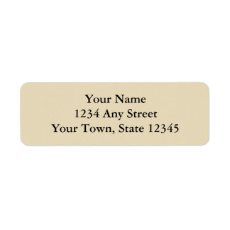 ベージュ色またはベージュ印刷差出人住所ラベル ラベル