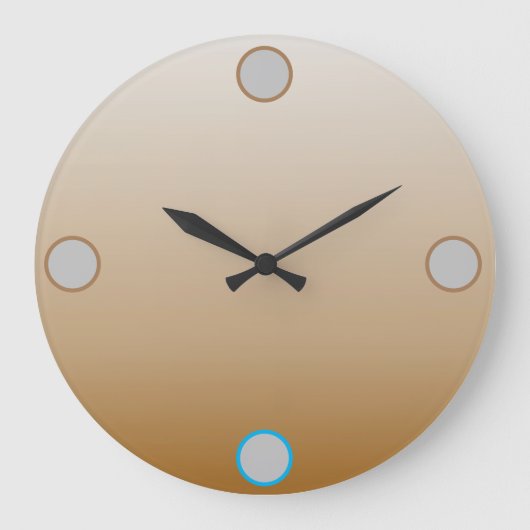 ベージュ色アクリル時計 | m3galleryStudio ラージ壁時計 (正面)