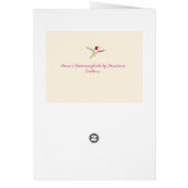 ベージュ色アンナズハミングバード誕生日カード (裏面)