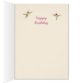 ベージュ色アンナズハミングバード誕生日カード (内側 (右))