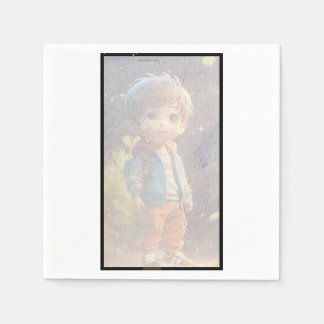 ベージュ色カラー4d写真 スタンダードカクテルナプキン