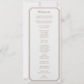 ベージュ色クラシックモノーガムブラウン結婚クレストプログラム (裏面)