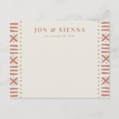 ベージュ色テラコッタボホ縁どムックロスカップル エンクロージャーカード (正面)