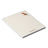 ベージュ色ハミングバード ノートパッド (アングル)