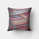 ベージュ色バラの抽象芸術ライン クッション (裏面)