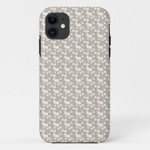 ベージュ色フローラ iPhone 11 ケース