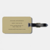 ベージュ色ユニークベージュカラーモノグラムラゲージタグ ラゲッジタグ (裏面横)