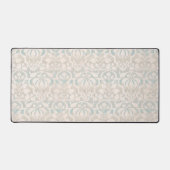 ベージュ色ヴィンテージビクトリアンダマスクシームレスパターン デスクマット (正面)