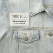 ベージュ色名タグピン会社ロゴプロフェッショナルバッジ 名札 (インサイチュ)