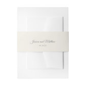 ベージュ色招待状用帯 招待状ベリーバンド (正面例)