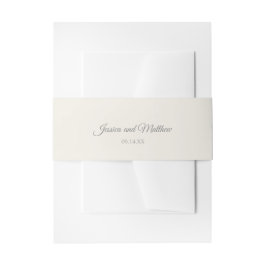 ベージュ色招待状用帯 招待状ベリーバンド