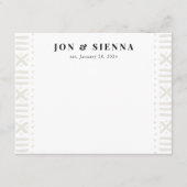 ベージュ色棒布縁どのカップル文房具 エンクロージャーカード (正面)