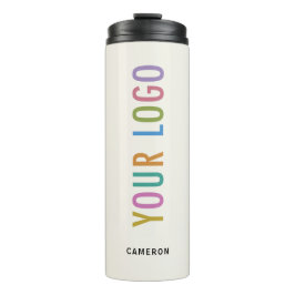 ベージュ色絶縁水ボトル(会社ロゴ12oz) タンブラー