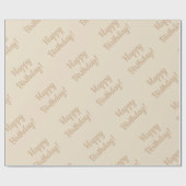 ベージュ色、ハッピーバースデー! ラッピングペーパー (フラット)