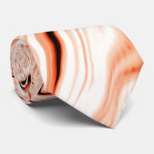 ベージュ色、曲線茶色の円柱の色合いの波紋 ネクタイ (ロール)