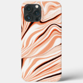 ベージュ色、曲線茶色の円柱の色合いの波紋 Case-Mate iPhoneケース (裏面)