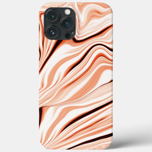 ベージュ色、曲線茶色の円柱の色合いの波紋 Case-Mate iPhoneケース (裏面)