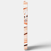 ベージュ色、曲線茶色の円柱の色合いの波紋 Case-Mate iPhoneケース (裏面 / 左)