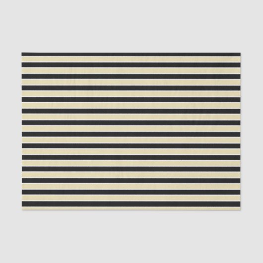 ベージュ色、白黒ストライプ 薄葉紙 (正面)