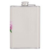 ベージュ花瓶名の熱帯メディニラピンクの花 フラスク (裏面)