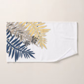 ベージュ葉色の熱帯抽象芸術 バスタオルセット (ハンドタオル)