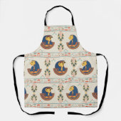 ベージュ装飾エジプトのテフナットパターン エプロン (正面)