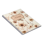 ベージュ調フローラオーナメントデザイン ノートブック (右側)