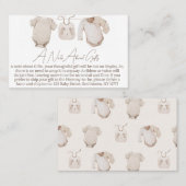 ベージュ赤ちゃん服ベビーシャワーギフトノート挿入 名刺 (正面/裏面)